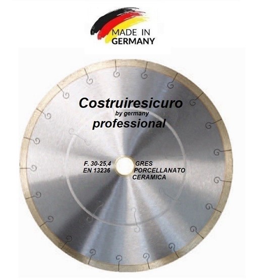Disco Diamantato Extra Sottile 250 Mm Per Gres Porcellanato E Ceramica - Profilo 2.0 Mm, Altezza Montaggio 30/25.4 Mm
